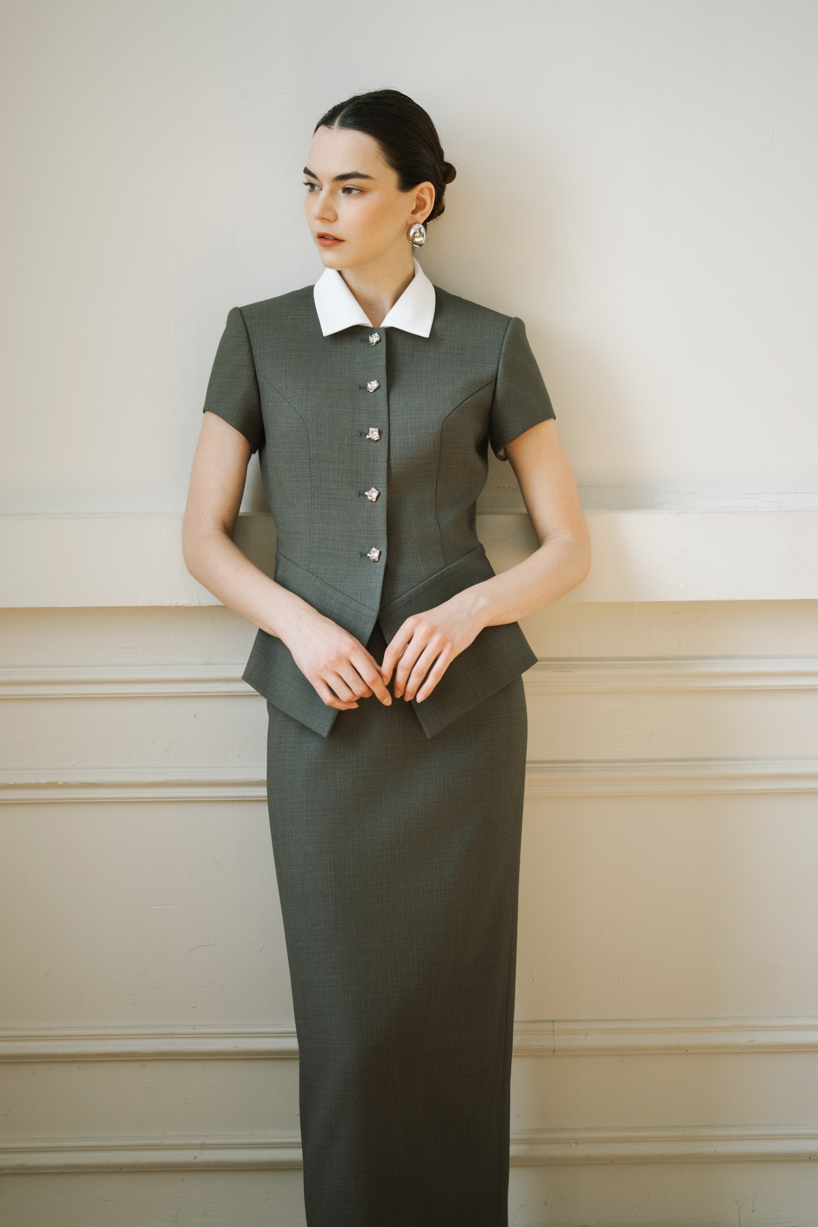 ARMANI SKIRT - Grey green_thumbnail_3