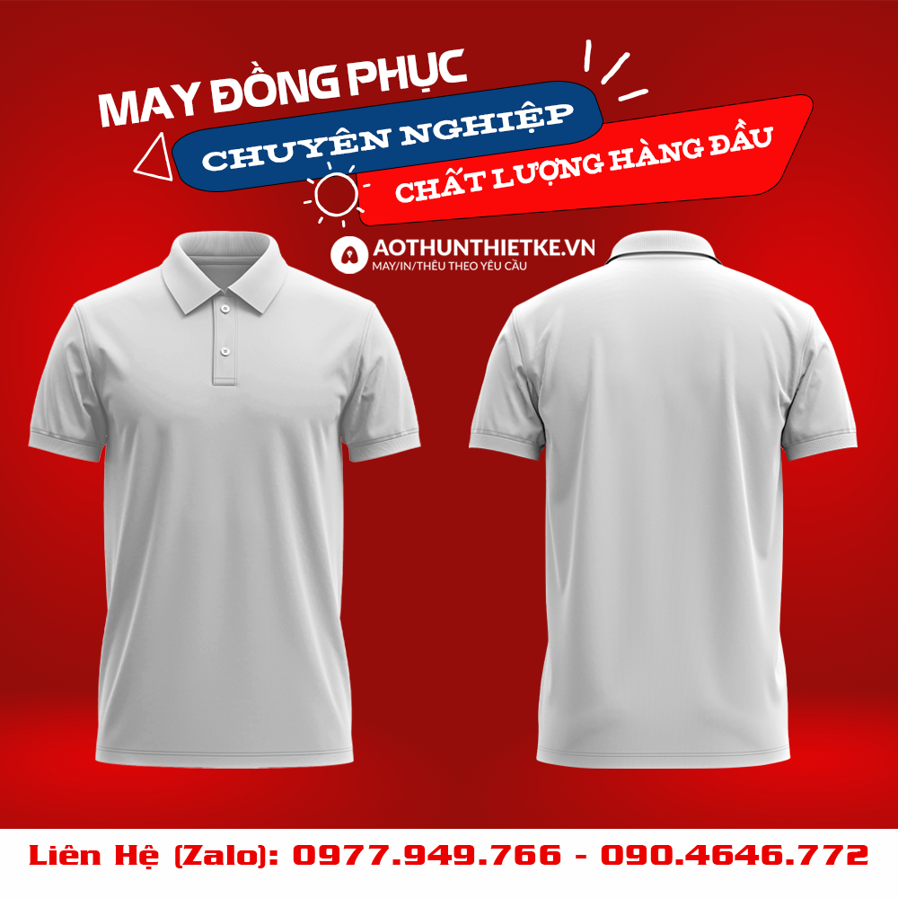 Áo Đồng Phục Polo Basic Trắng_thumbnail_0