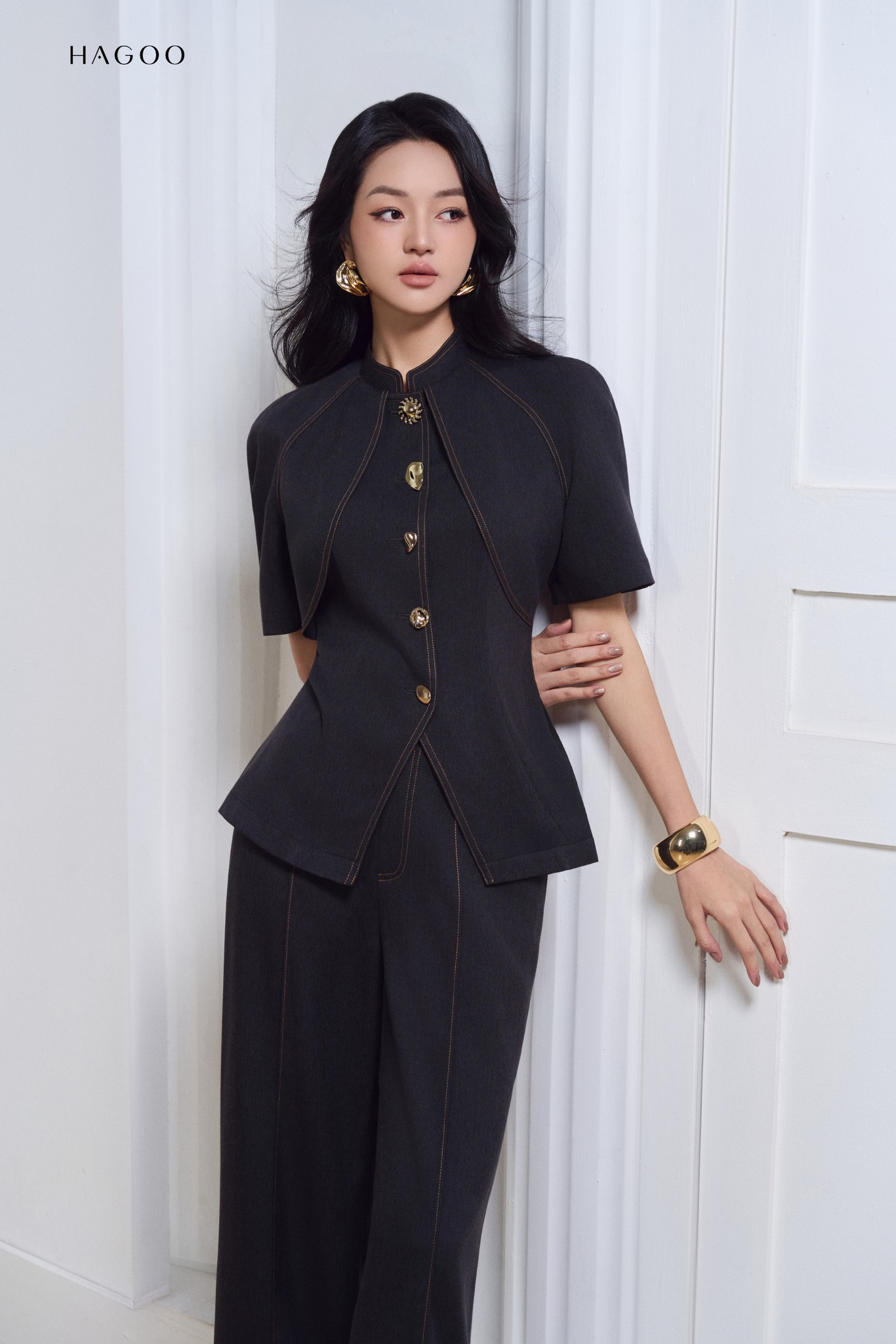 Sét bò lụa diễu chỉ khuy thiết kế HAGOO_thumbnail_2