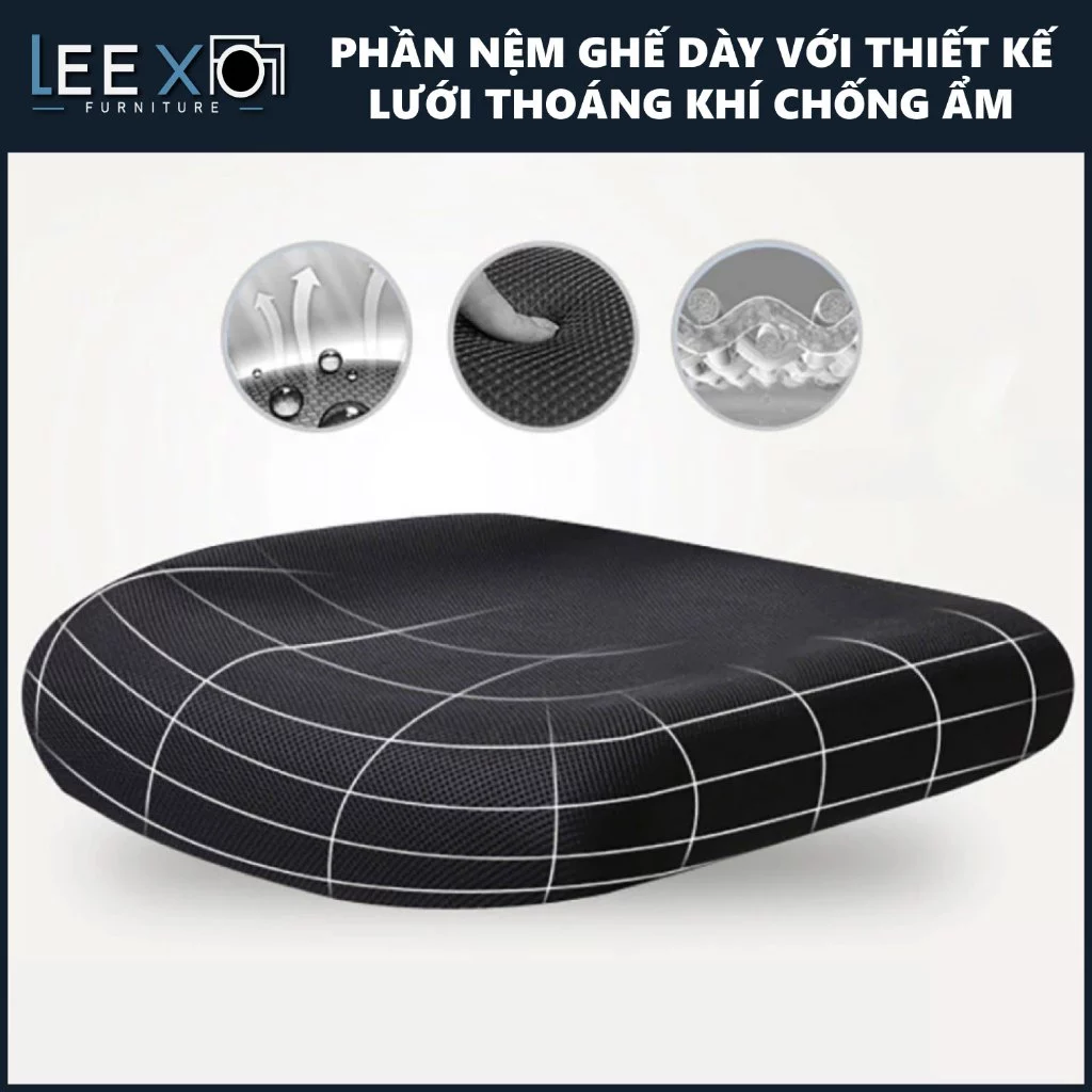 Ghế Văn Phòng LX405 – Ghế Xoay Lưng Lưới Thoáng Khí, Nệm Ngồi Êm Ái, Thư Giãn Mọi Giờ Học Và Làm Việc_thumbnail_5