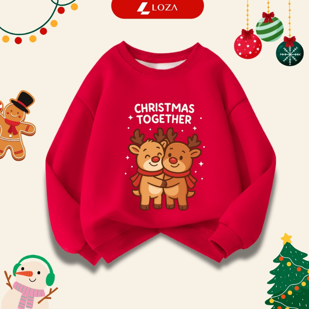 Áo nỉ Noel cho bé in hình Tuần lộc Hottrend 2025- Loza Kids IN022_thumbnail_3