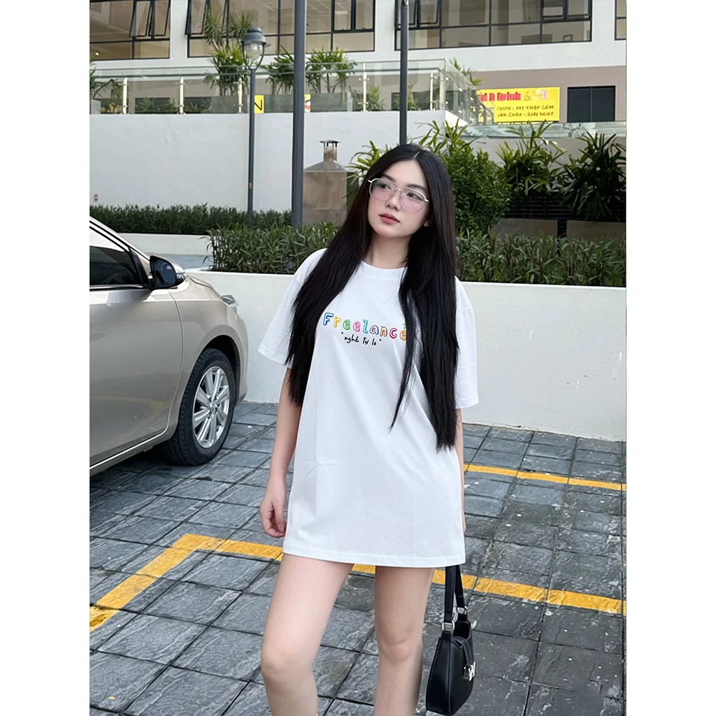 Áo thun form rộng local brand Miucho Club vải dày dặn thoáng mát chữ kiểu Nghề tự lo 2862_thumbnail_4