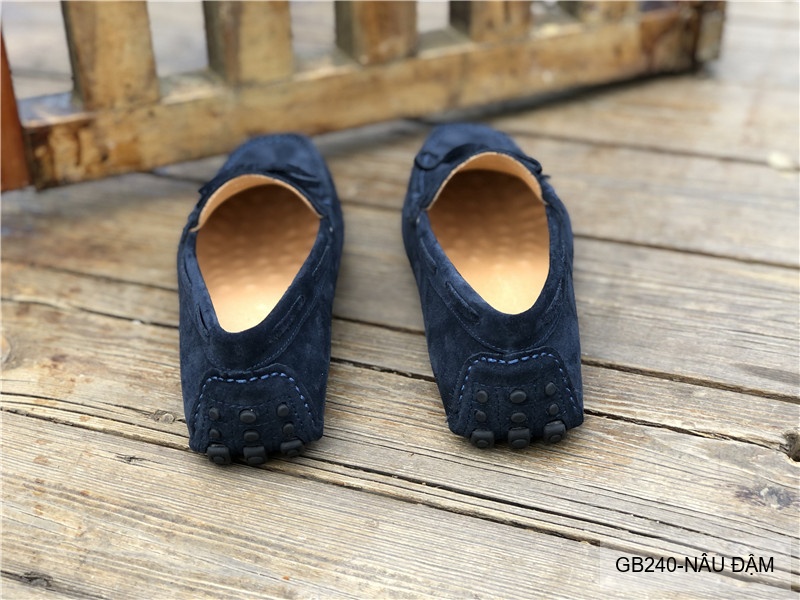 GB240 - Giày lười nam da heo kiểu Anh, đế bệt êm chân, phối nơ bướm thanh lịch_thumbnail_12