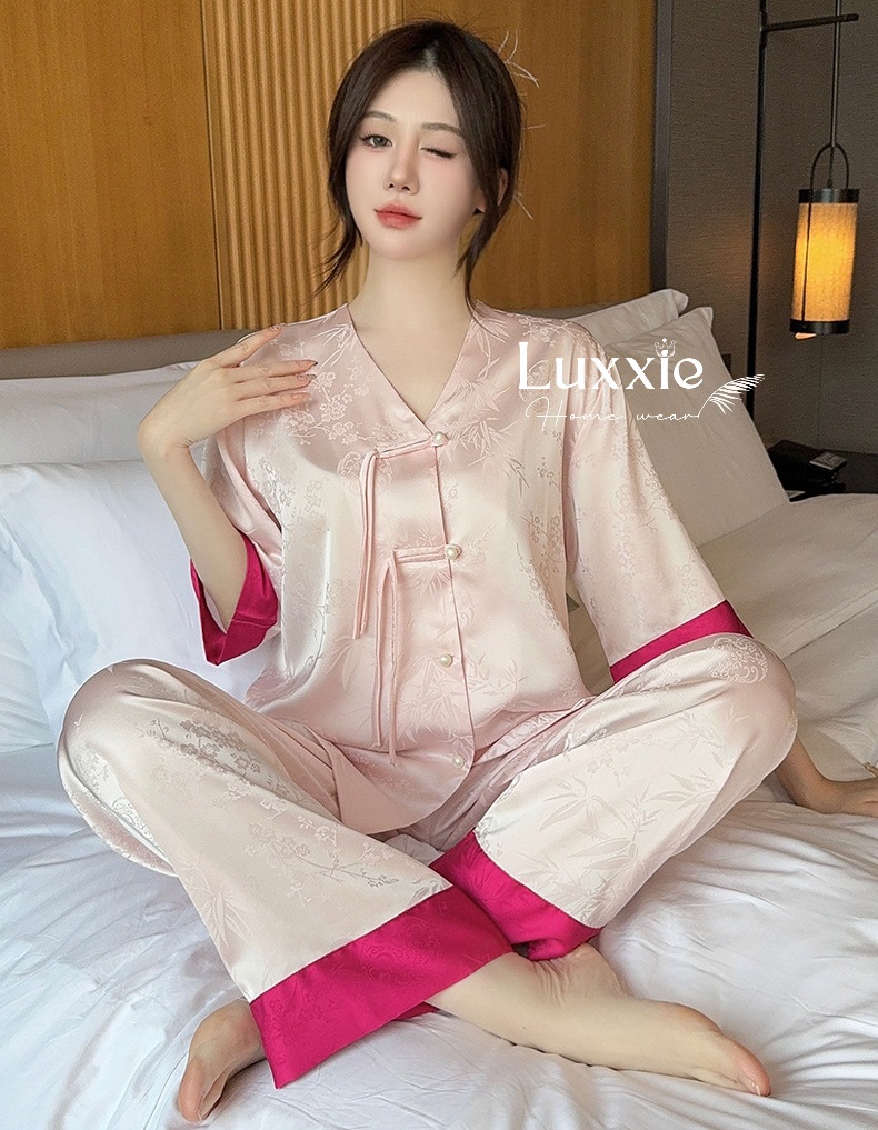 N78 Pijama lụa tay lửng khuy dây phong cách trung hoa_thumbnail_14