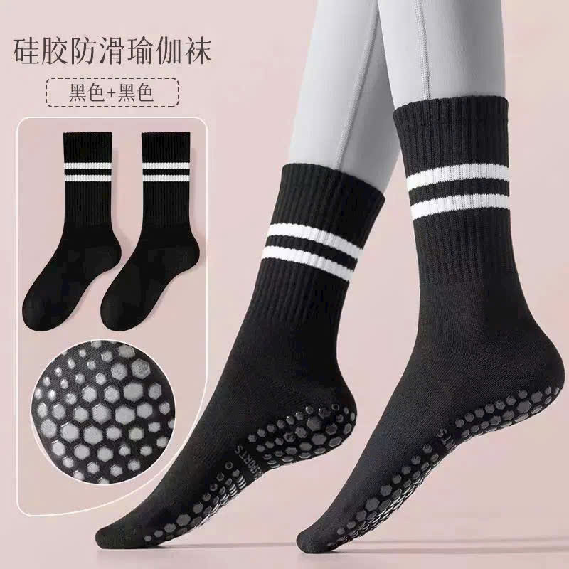 Vớ Yoga Nữ Cổ Cao, Tất Thể Thao Nữ Cotton Chống Trượt Thoáng Mát Co Dãn, Vớ Nữ Cổ Cao Yoga Cao Cấp_thumbnail_8