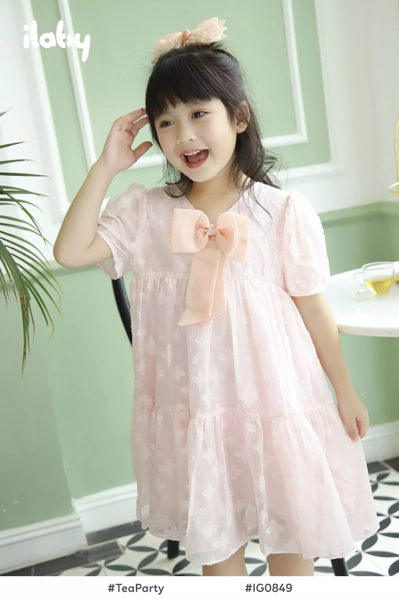 [ Outfit duyên dáng ] Váy tơ voan thêu hoa bé gái_thumbnail_2