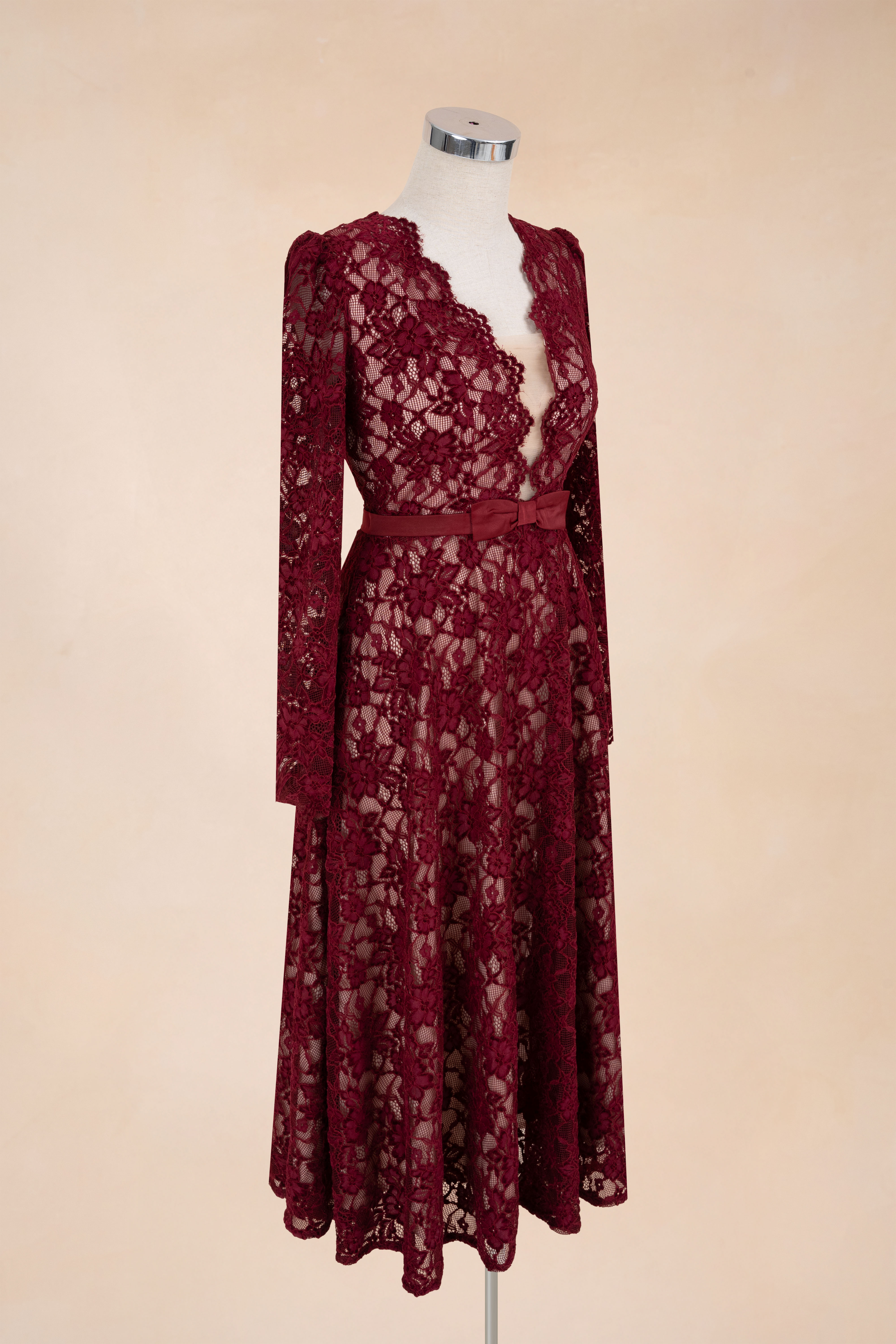 Đầm Xoè Lưới Ngực Nơ Eo_thumbnail_5