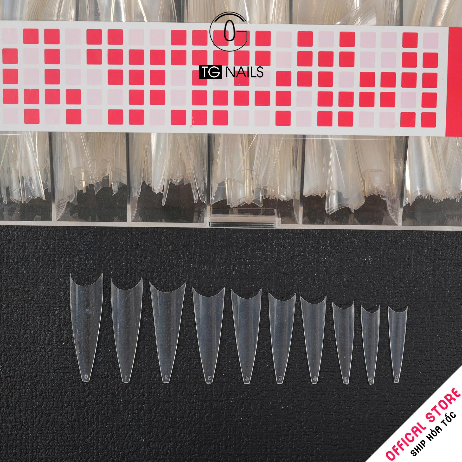 Móng nối nhọn dài nhám HSM size từ 0-10_thumbnail_2