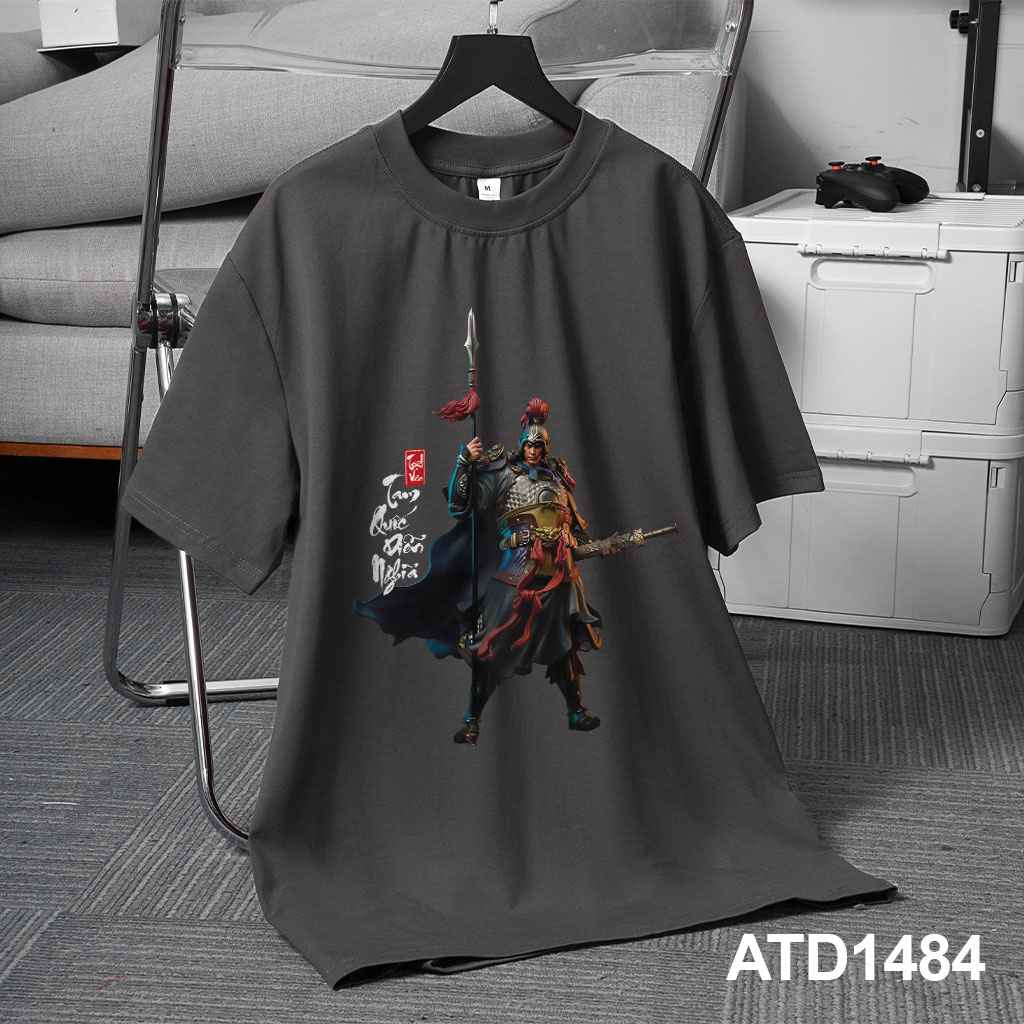 Áo phông nam tam quốc diễn nghĩa nhiều màu nhiều màu ATD1484 Miucho Iconic vải cotton in artwork_thumbnail_5