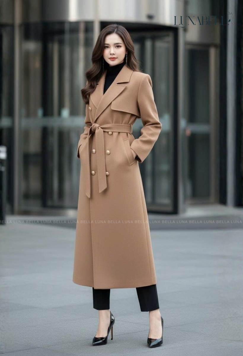 Áo dạ MANGTO MAREN COAT màu BEIGE