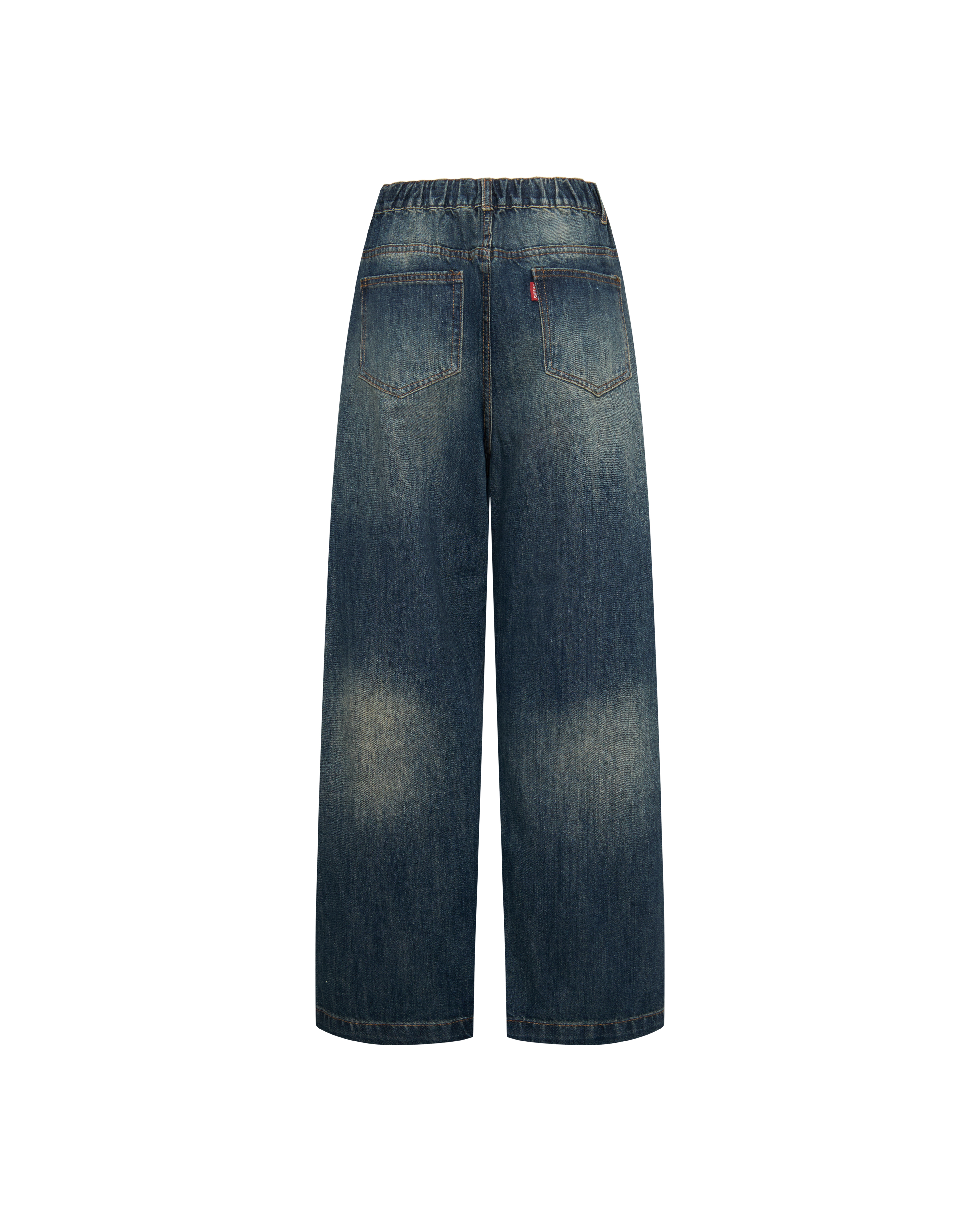 Quần jean suông lưng thun bigsize QJ385