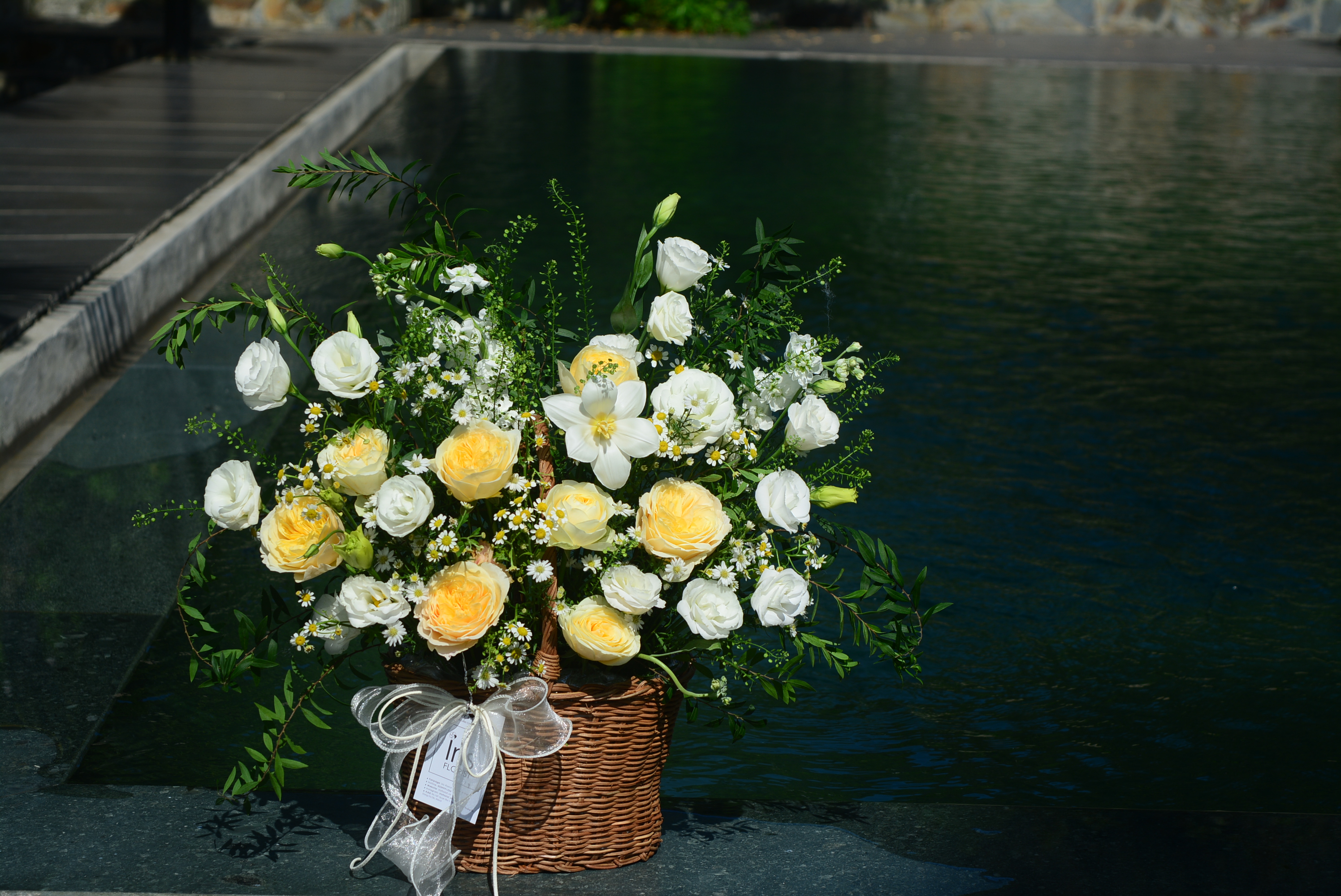 Giỏ mây size lớn - Tone Vàng cam