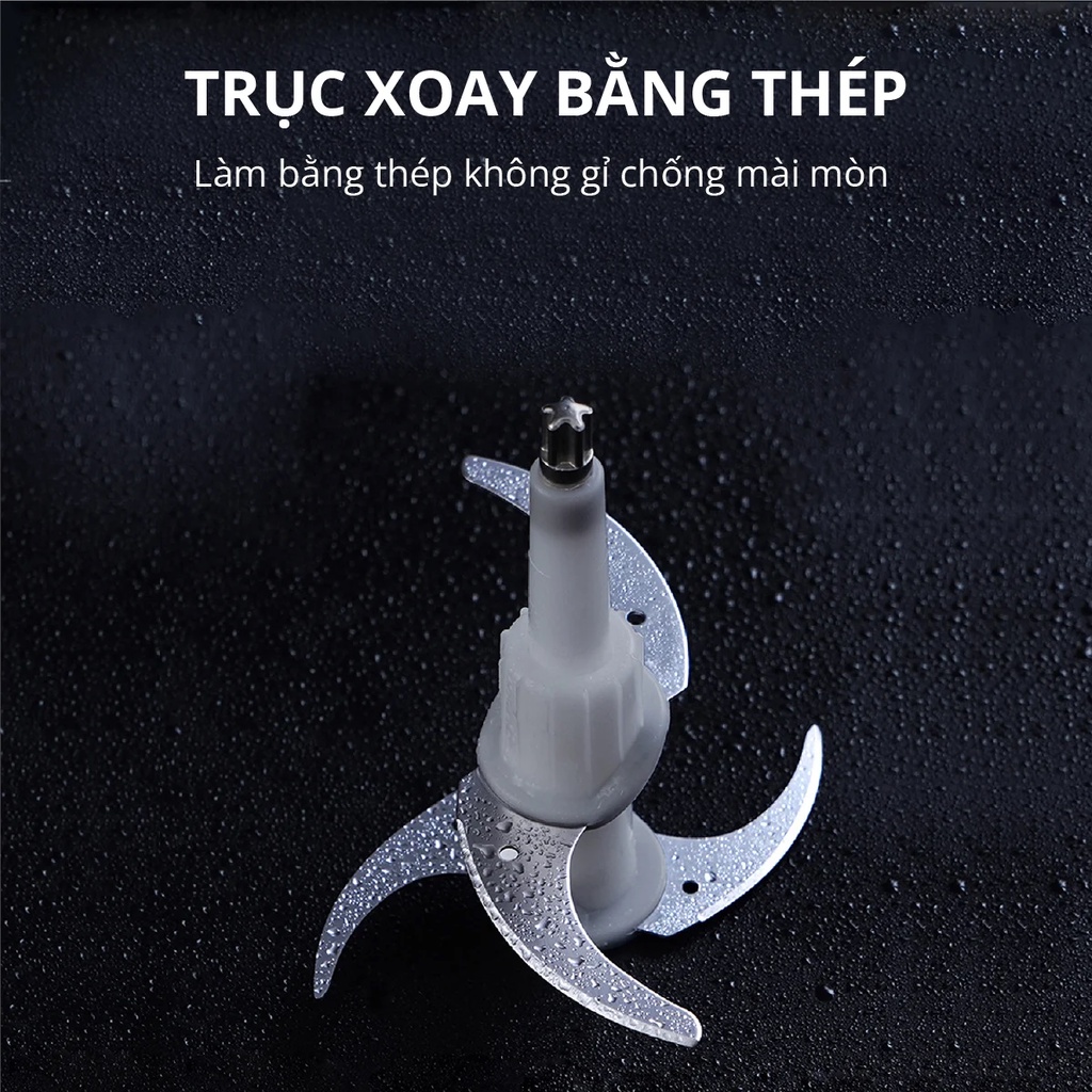 Máy xay thịt đa năng Mishio MK135 1,8L cối thủy tinh, motor đồng nguyên chất_thumbnail_4