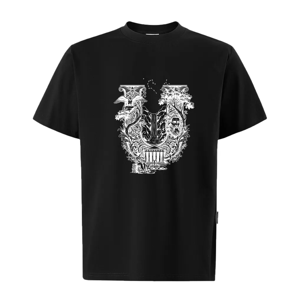 Áo phông form rộng nam tính Miucho Iconic vải cotton thoáng mát dày dặn chữ U in artwork 2766_thumbnail_9