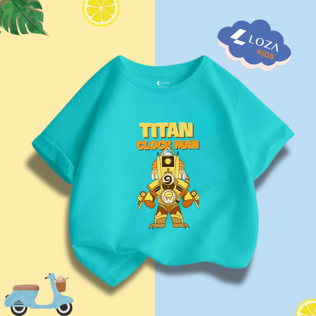 Áo Thun bé trai in hình 'Skibidi Toilet - Clock Man - Cameraman Bossman - Loza Kids CA008_thumbnail_9