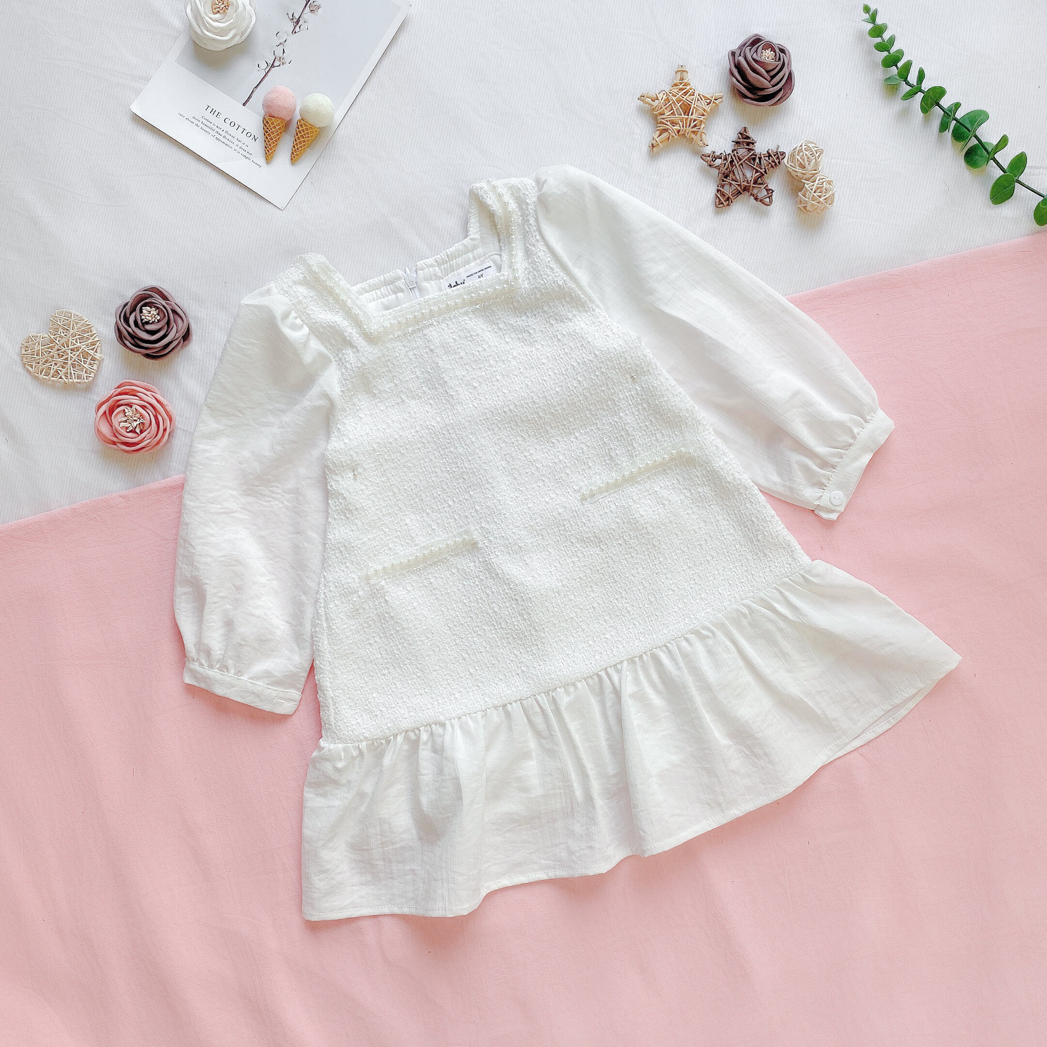 Váy đuôi cá dạ tweed phối ngọc_thumbnail_3