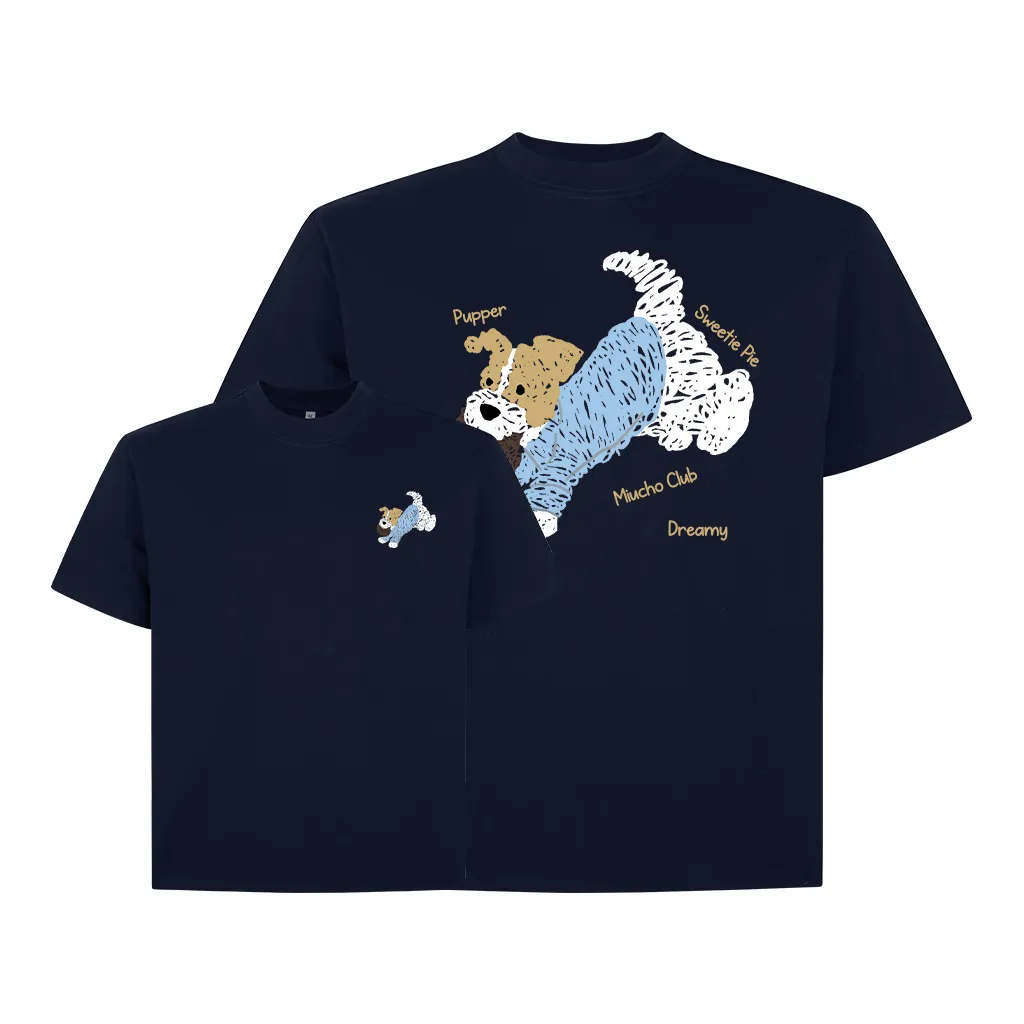 Áo thun boxy hình cún dễ thương 2596 Miucho vải cotton thoáng mát phong cách Hàn Quốc in mix_thumbnail_9