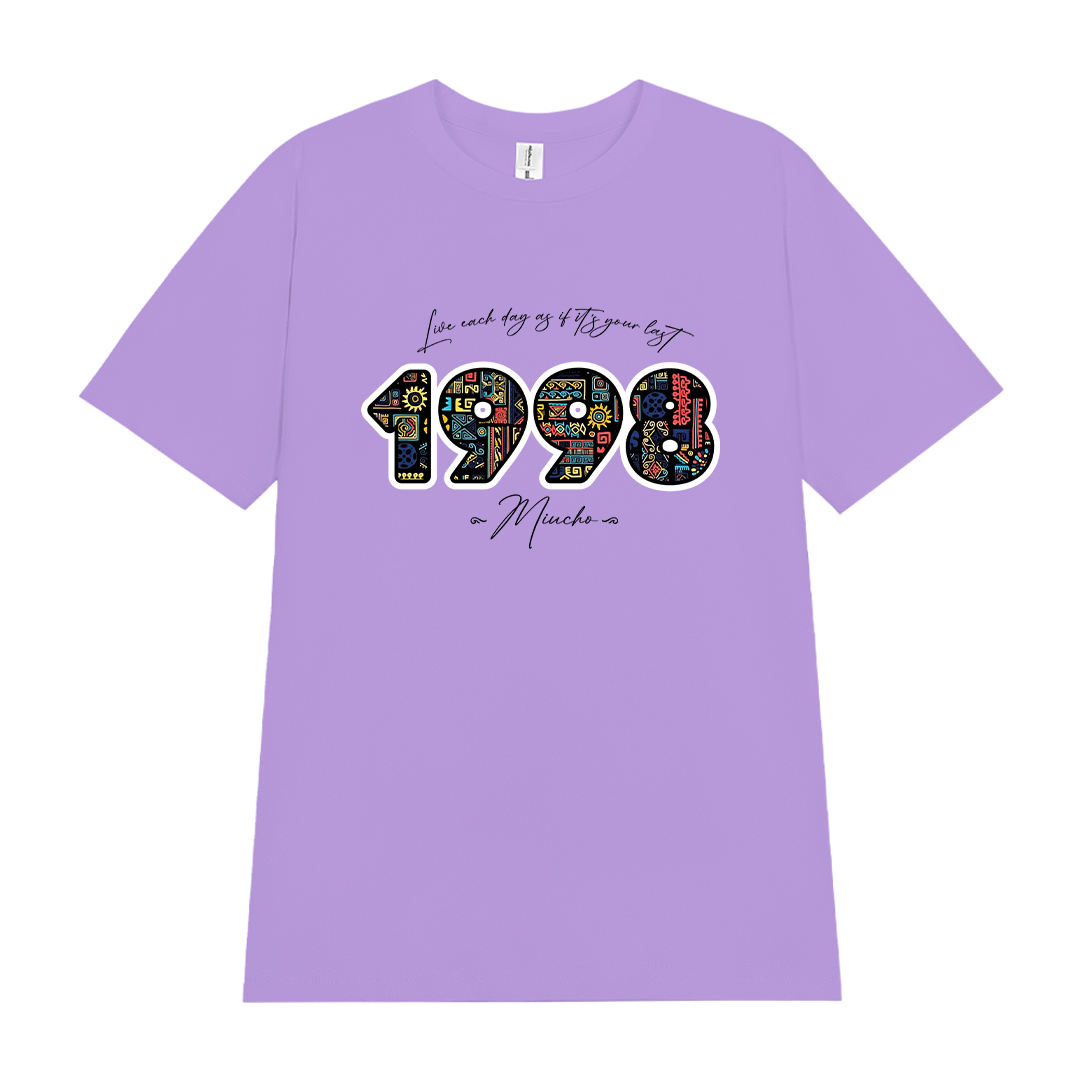 Áo thun nữ in năm sinh 1998 form vừa regular vải cotton 4c thoáng mát ARD1785 Miucho Chic in mix_thumbnail_11