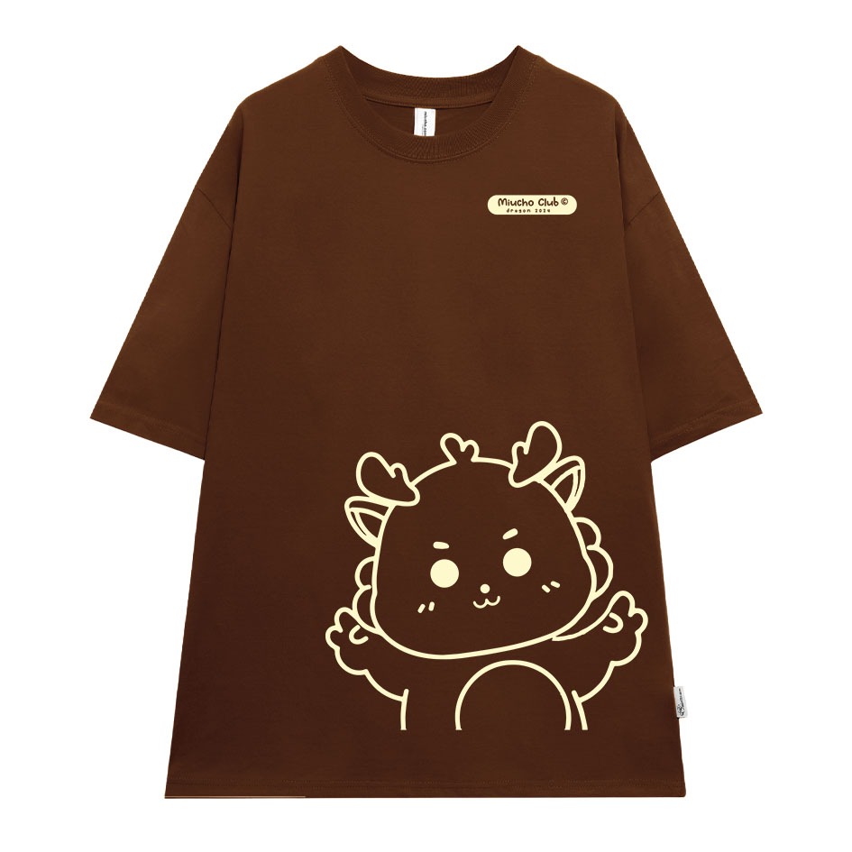 Áo thun in hình rồng local brand form rộng ATD743 Miucho cotton cổ tròn in graphic_thumbnail_8