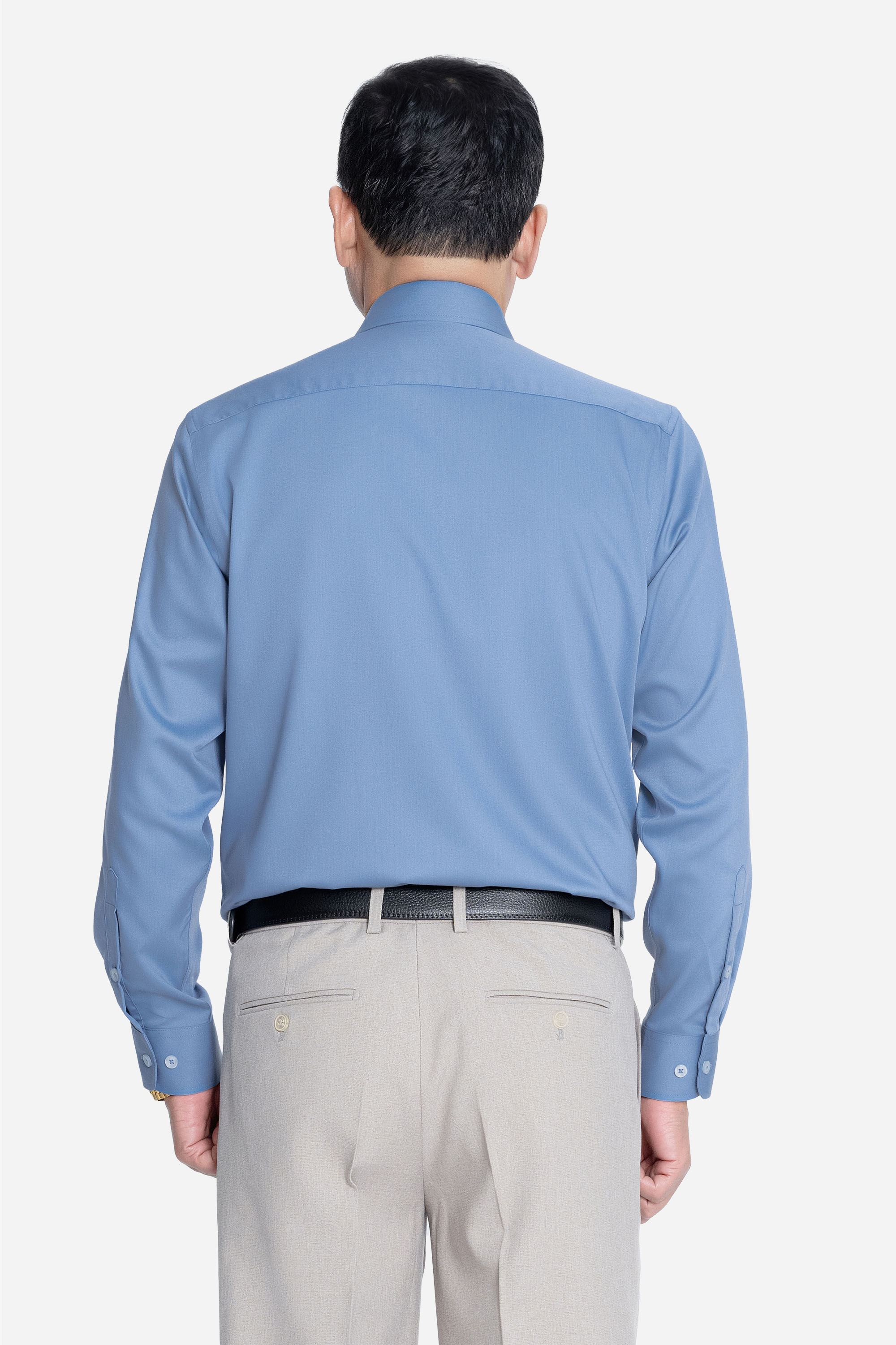 Sơ Mi Trơn Dài Tay Nam Trung Niên ANCHI Chất Liệu Sợi Sồi Cao Cấp Màu Trắng_thumbnail_32