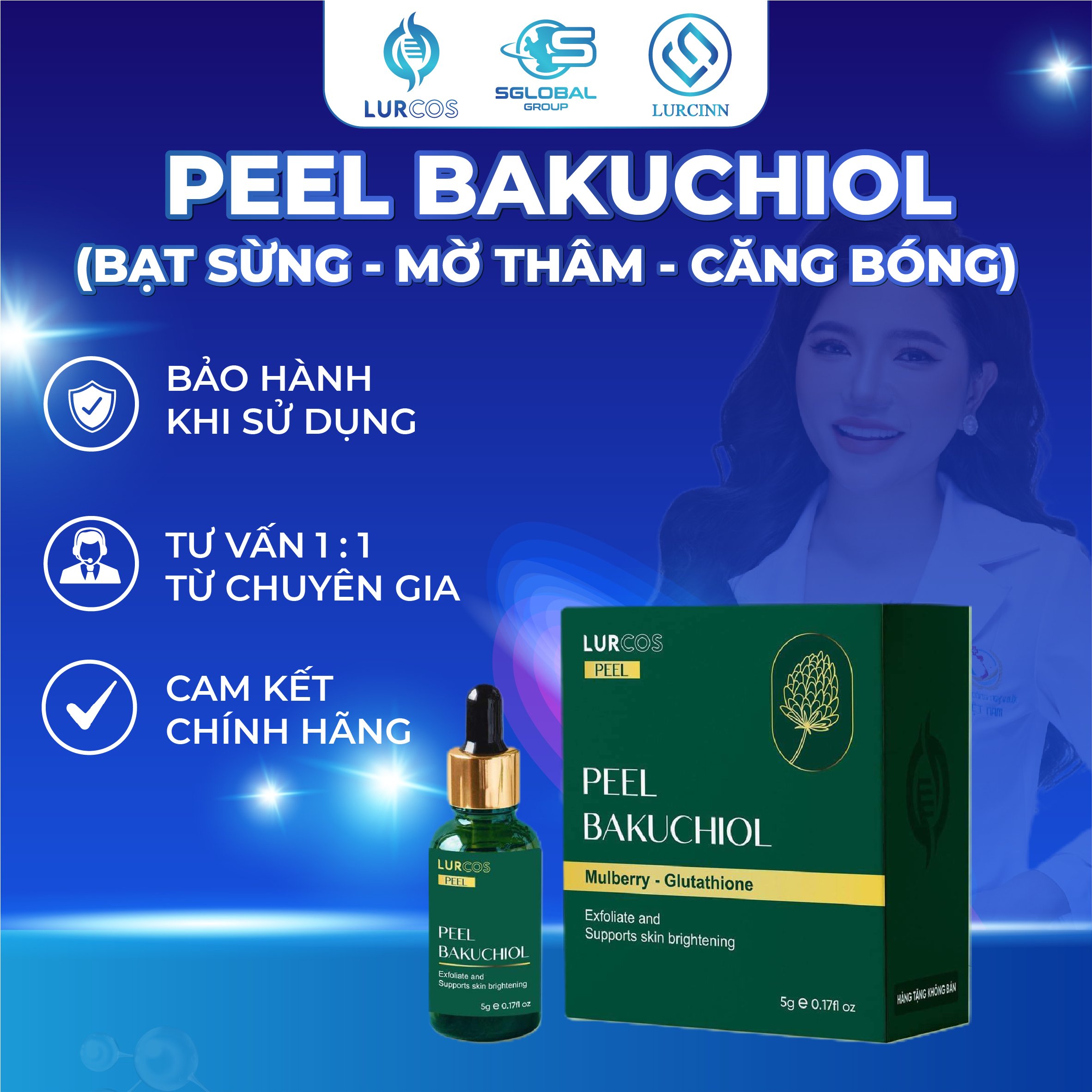 Tái Tạo Phục Hồi Da Cấp Độ Tế Bào Lurcinn Peel Bakuchiol