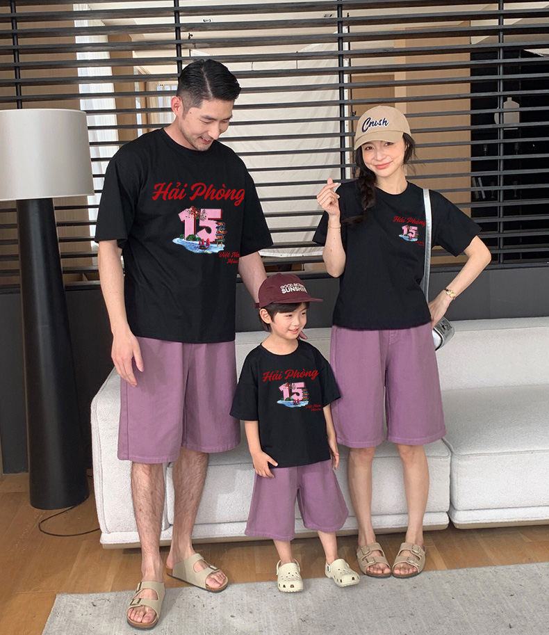 Áo thun nữ du lịch Hải Phòng form vừa regular thoáng mát ARD1303 Miucho Chic in mix_thumbnail_4