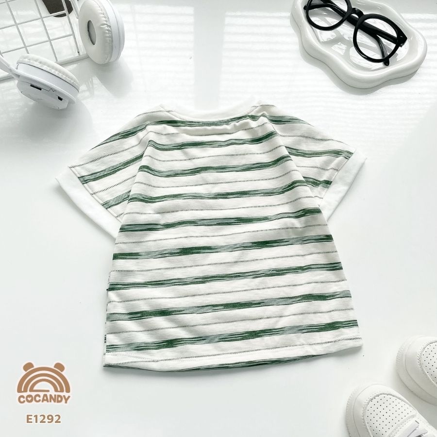 Áo cộc kẻ XANH LÁ phối túi hòm thư_thumbnail_2