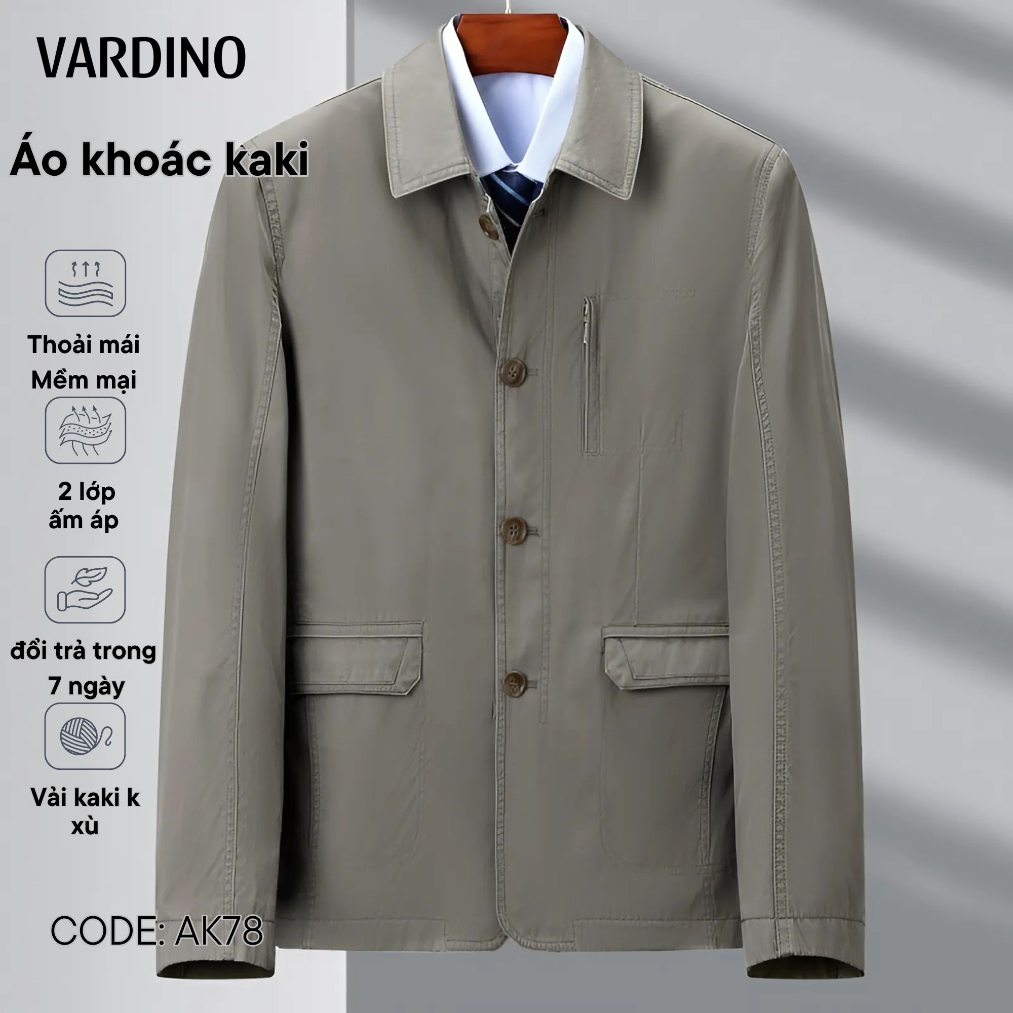 Áo khoác nam kaki Vardino AK78_thumbnail_4