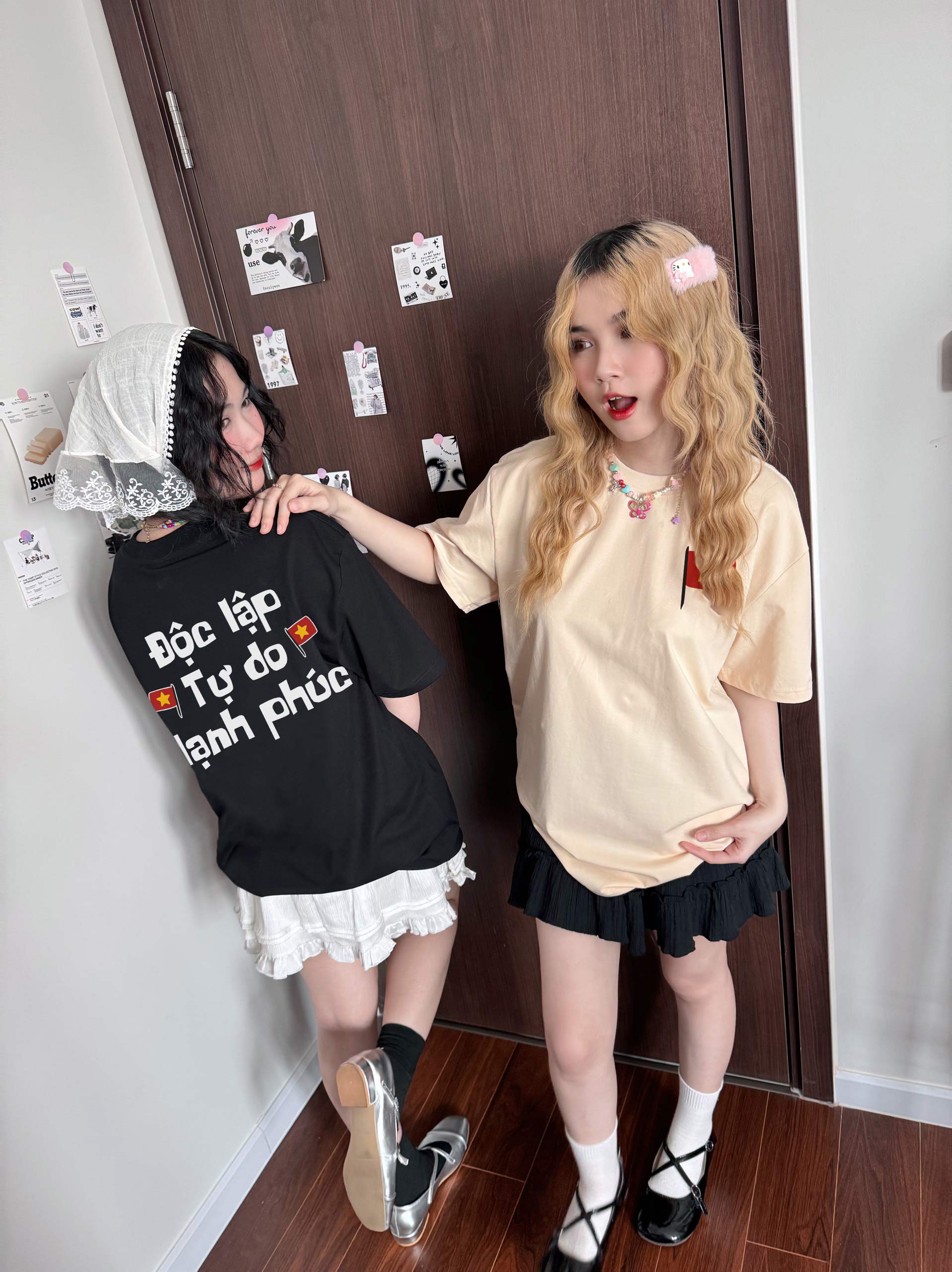 Áo thun Việt Nam tôi yêu form rộng 2120 Miucho cổ tròn vải cotton 4c 220gsm thoáng mát in mix_thumbnail_4