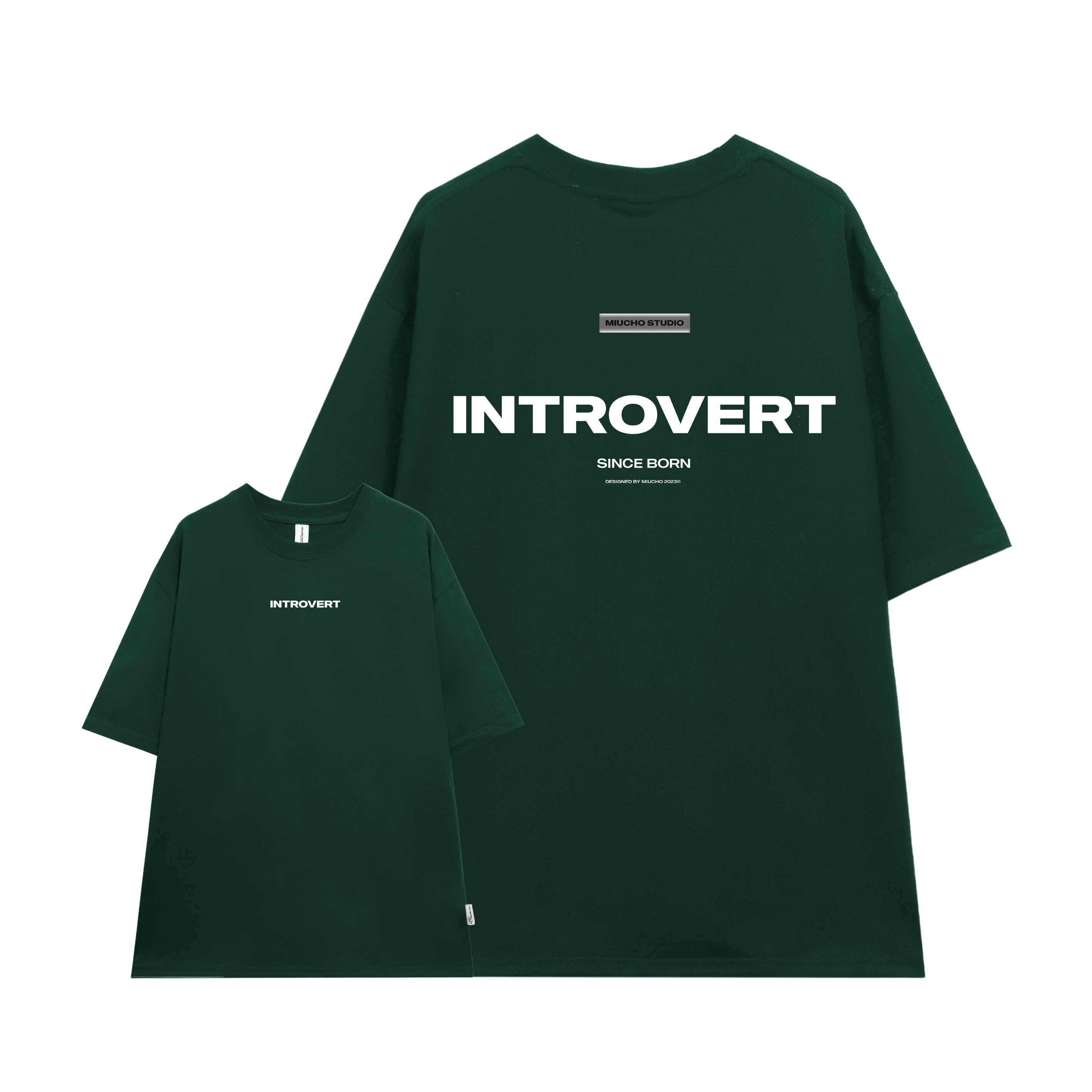 Áo thun unisex form rộng AT383 Miucho chất vải cotton in brand name_thumbnail_14