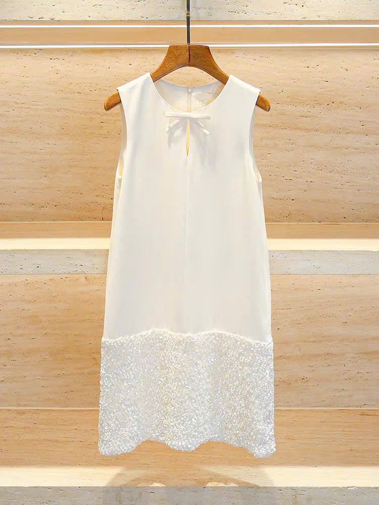 16103-Đầm trắng sát nách cổ kết nơ phối viền (chéo nhật,lót)_thumbnail_0