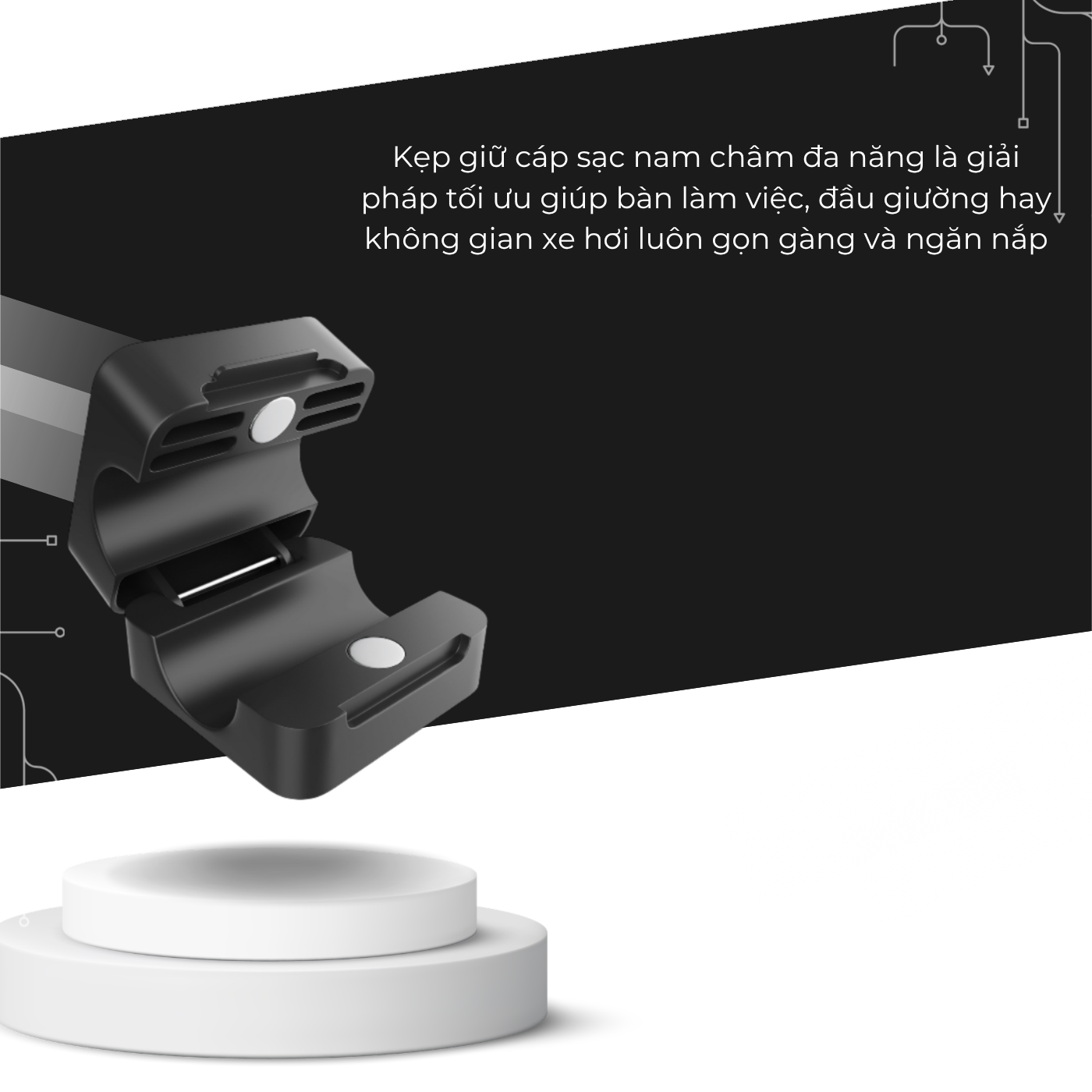 T-ECO SHOP | Kẹp Giữ Dây Sạc – Cố Định Dây, Chống Rối, Gọn Gàng Bàn Làm Việc_thumbnail_2