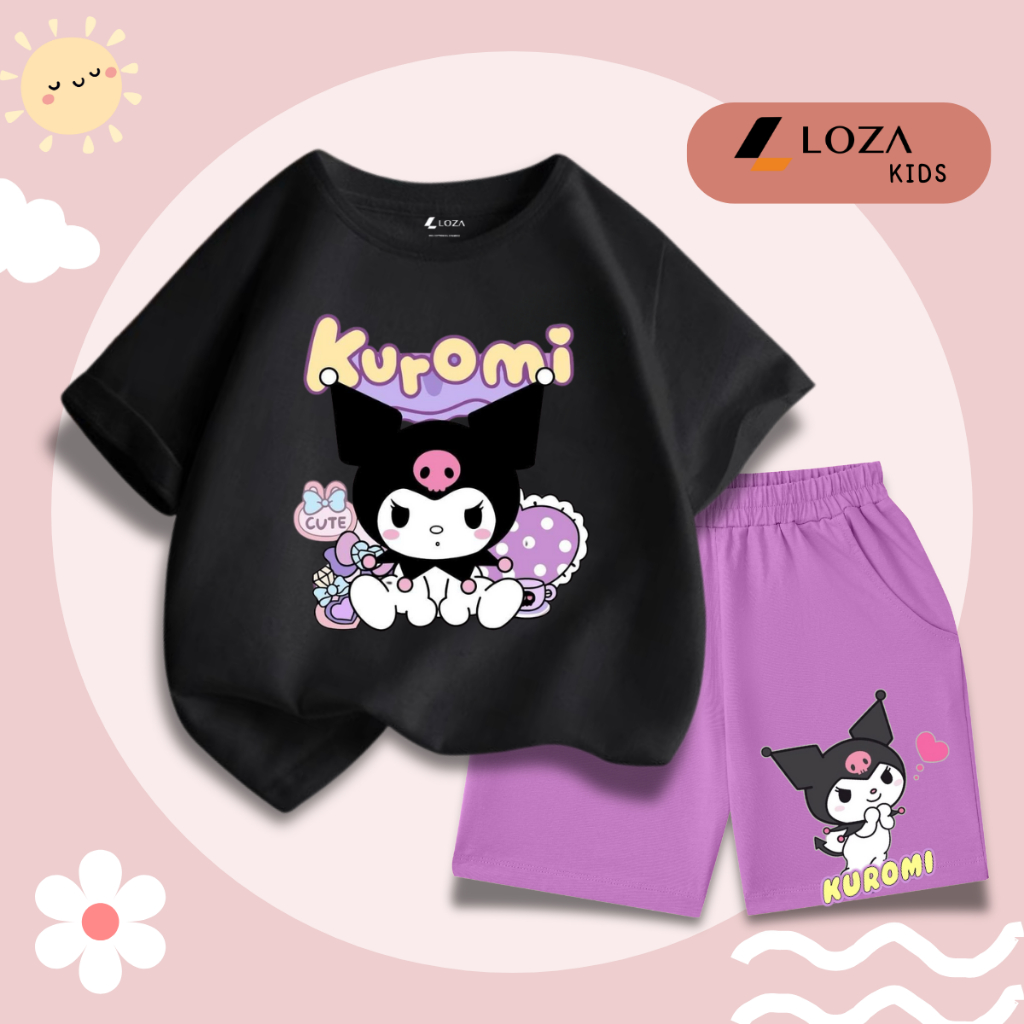 Bộ đồ bé gái in hình Kuromi -  Loza Kids SB308_thumbnail_12
