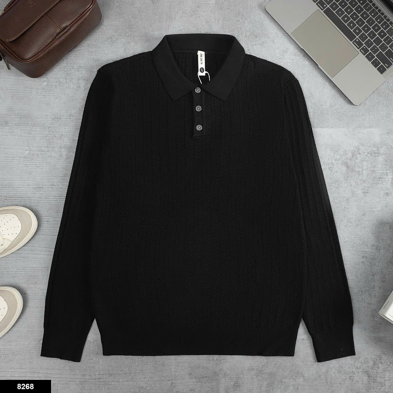 Áo Len Polo Nam Dệt Gân Cao Cấp_thumbnail_11