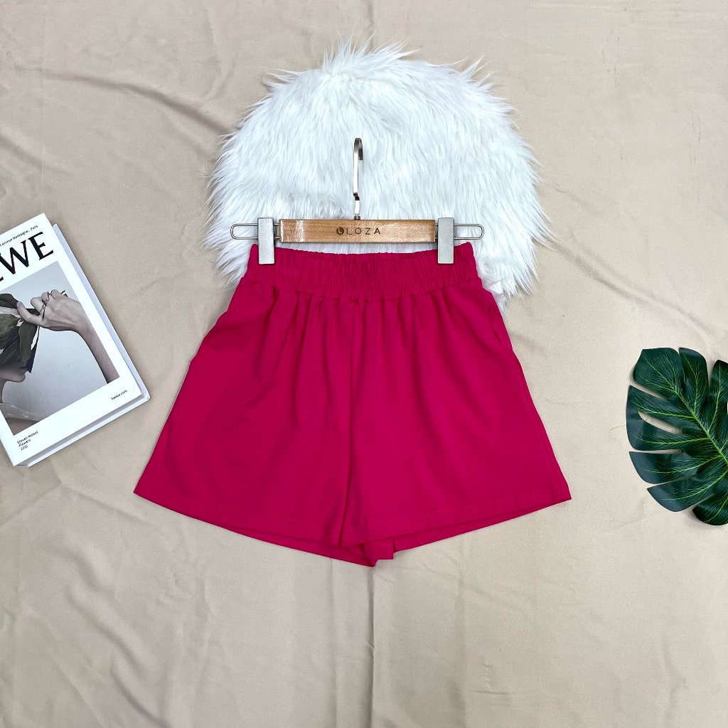 Quần đùi nữ mặc nhà - Quần đùi thun cotton cạp chun - LOZA QT7002_thumbnail_1
