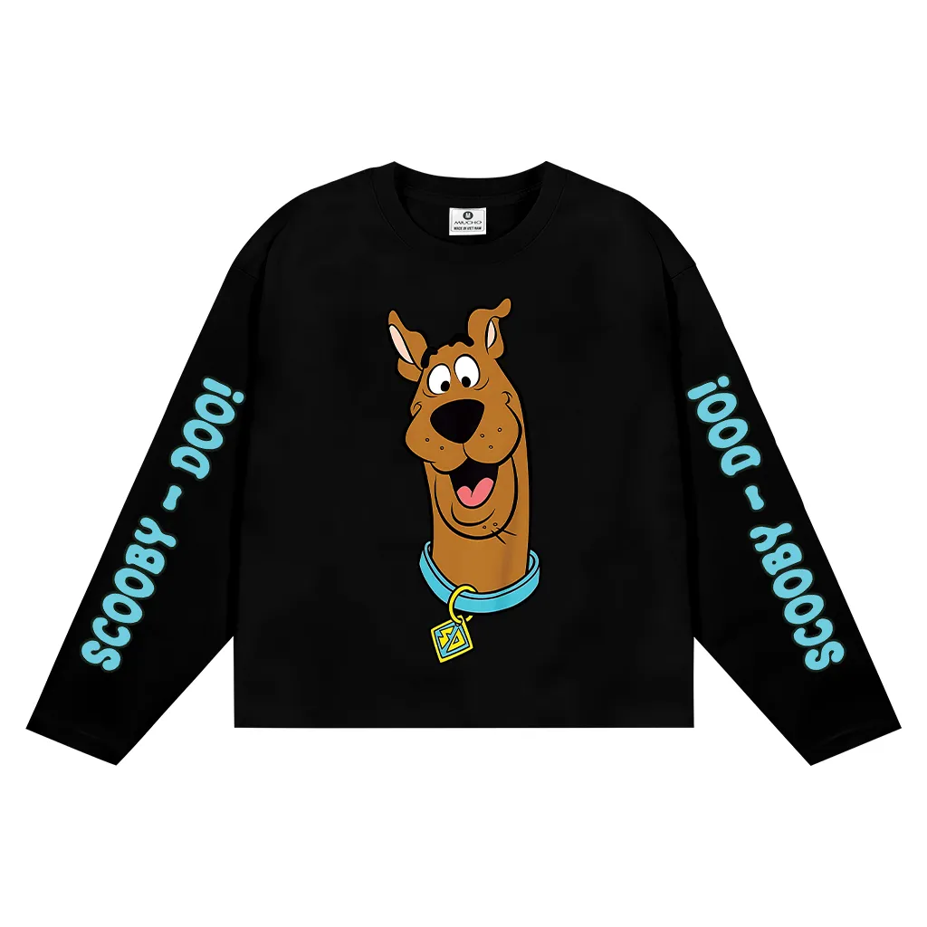 Áo thun boxy nam nữ tay dài Miucho cotton thoáng mát dày dặn SCOOBY DOO in mix 2664_thumbnail_7