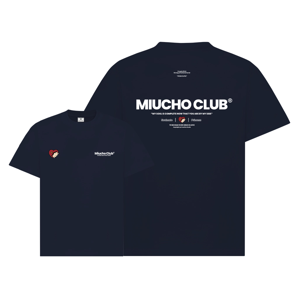 Áo phông đôi nam nữ form rộng 1955 Miucho Club cổ tròn vải cotton 2c 250gsm dày dặn in typography_thumbnail_25