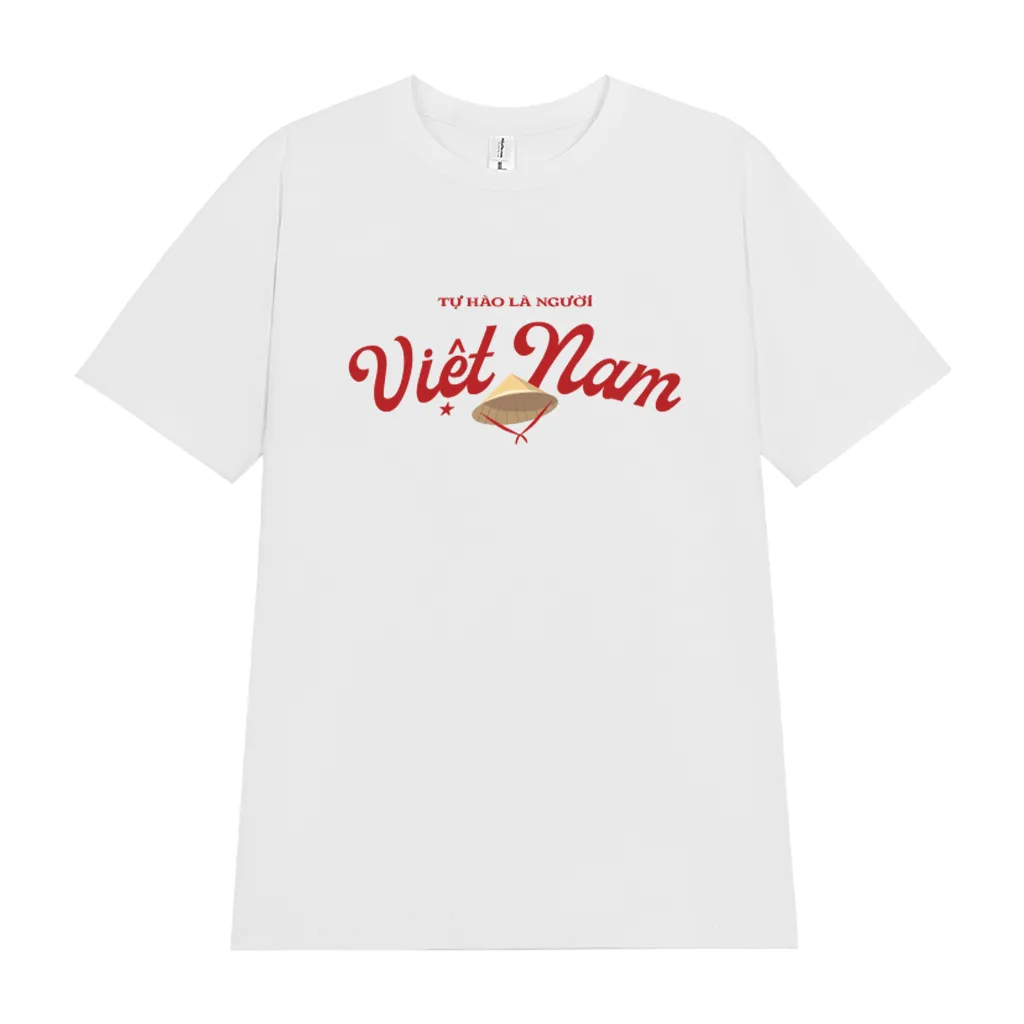 Áo thun Việt Nam form vừa 2522 Miucho Chic vải cotton cao cấp phong cách cổ điển in chữ_thumbnail_0