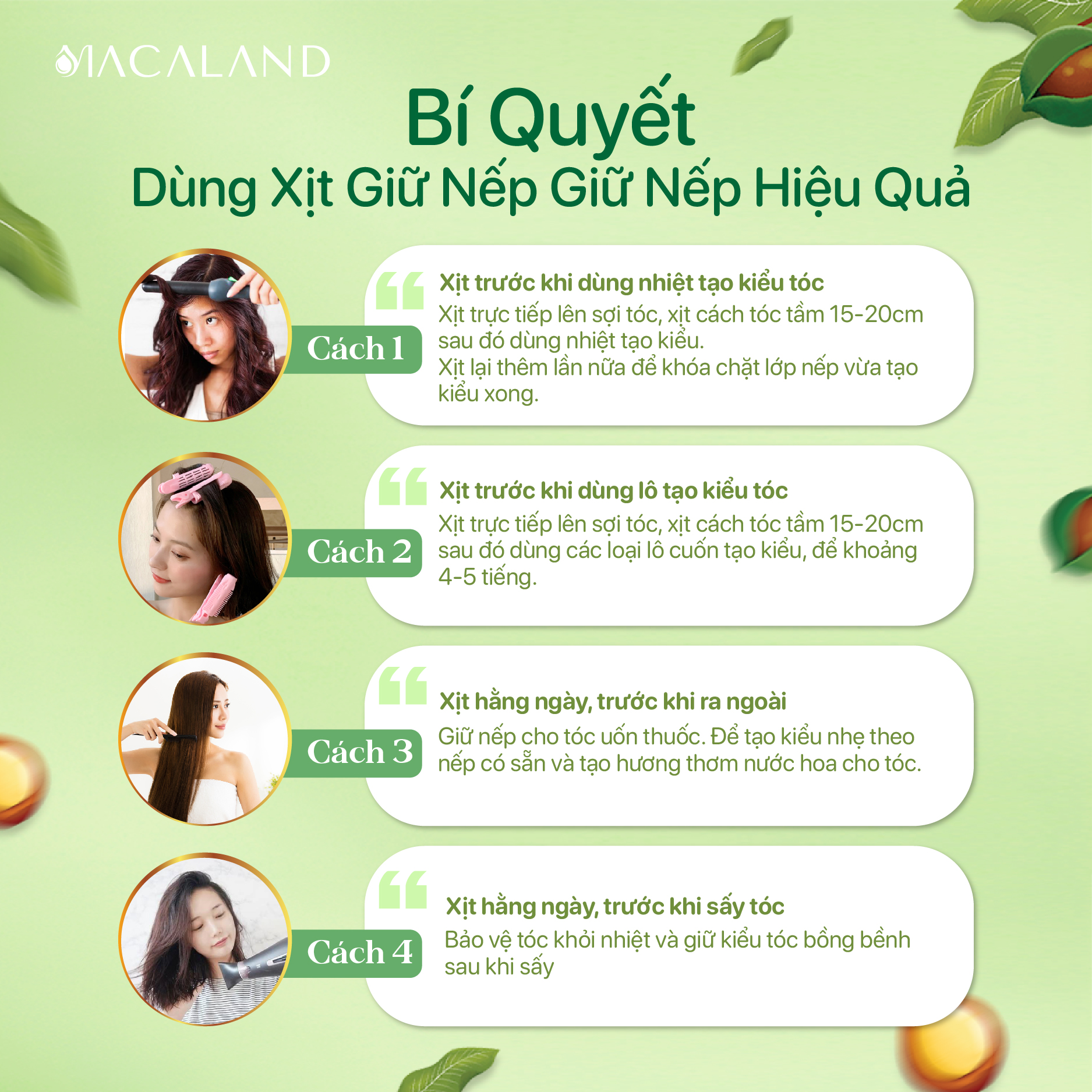 Xịt giữ nếp tạo kiểu và dưỡng tóc 3in1 100ml MACALAND hương nước hoa_thumbnail_3