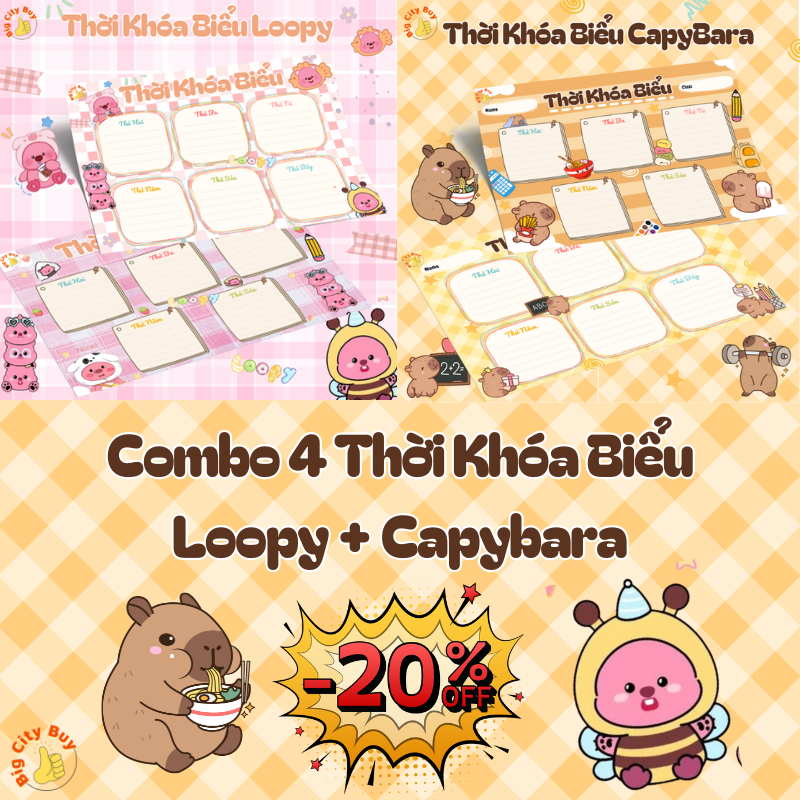 Thời Khóa Biểu Loopy, Capybara, Spider Man, Iron Man Siêu Đẹp Cho Bé_thumbnail_9