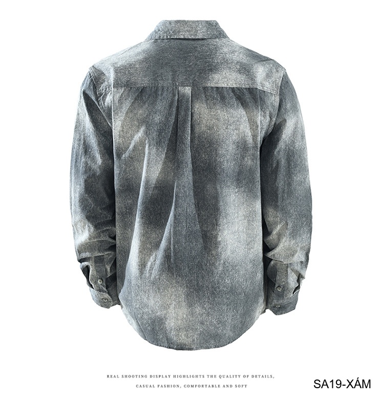 SA19 - Áo sơ mi nam dáng rộng phong cách streetwear, họa tiết in chữ, chất cotton mềm mại_thumbnail_12