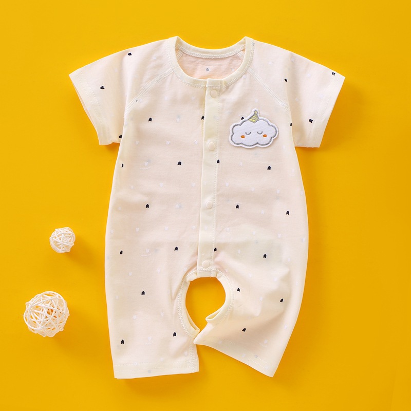 Áo liền thân BodySuit cho bé sơ sinh ngắn tay kiểu mỏng 100% Cotton