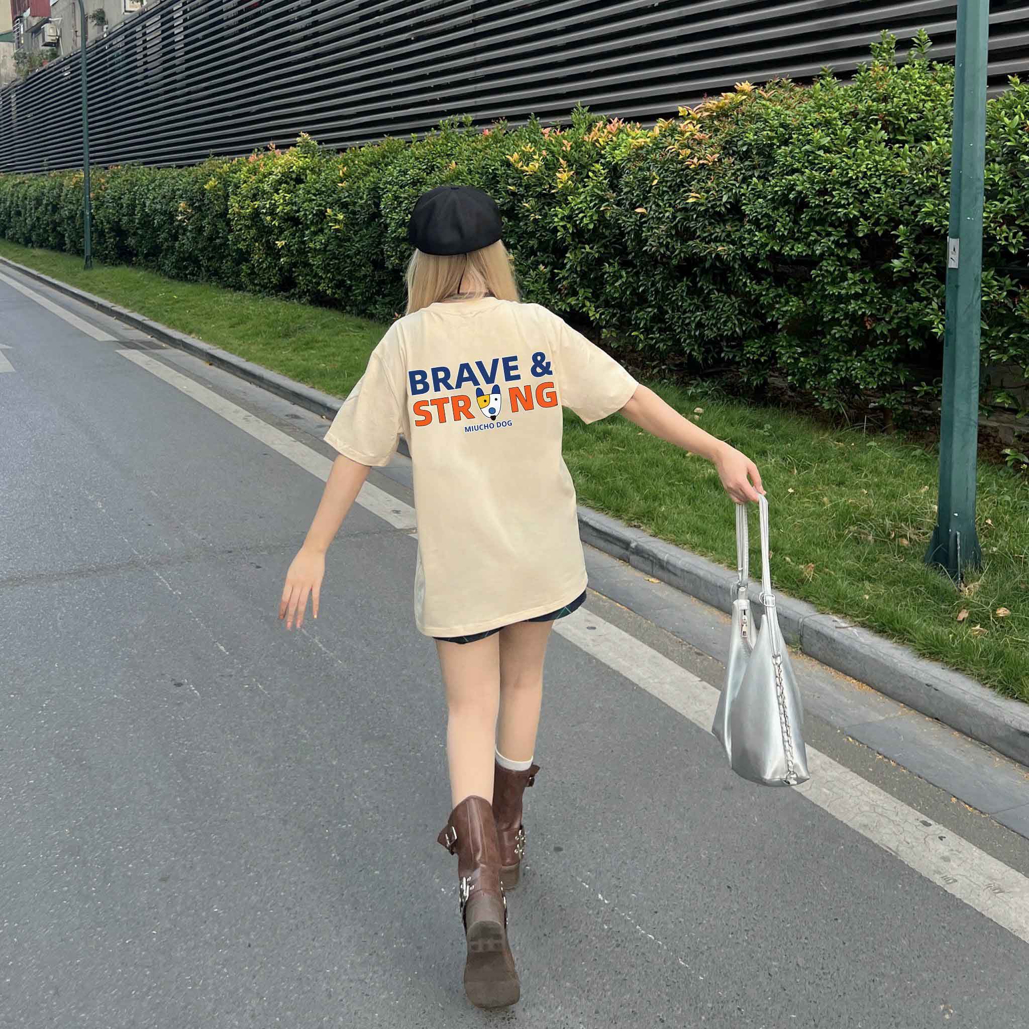 Áo thun nữ form rộng 12 con giáp tuổi Tuất (tuổi chó) ATD430 Miucho cotton cổ tròn in graphic_thumbnail_2