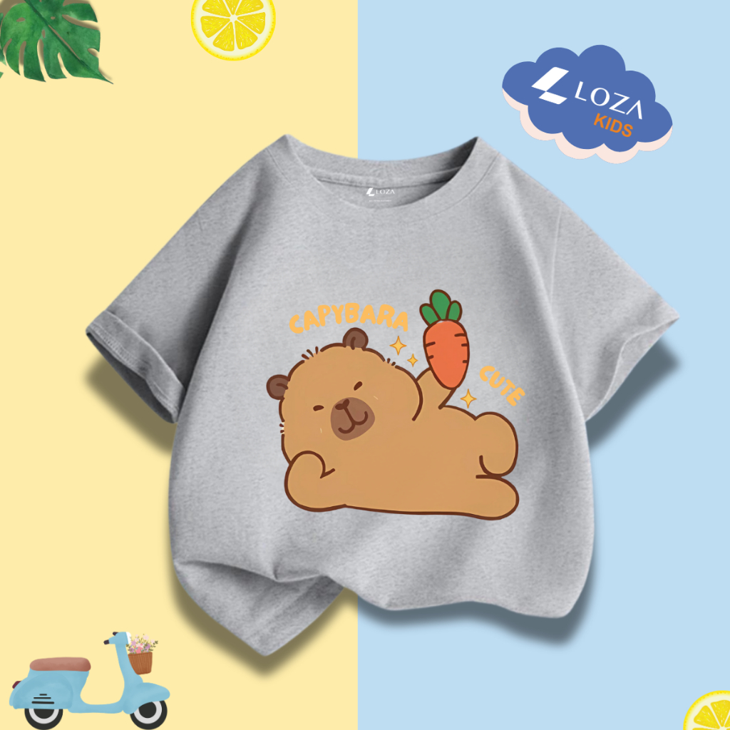 Áo thun bé trai in hình Capybara nhiều mẫu - Loza Kids CA006_thumbnail_1