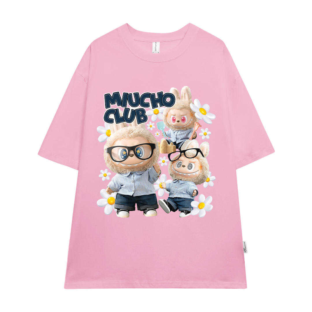 Áo phông labubu form rộng unisex ATD1447 Miucho vải cotton cổ tròn in mix_thumbnail_11