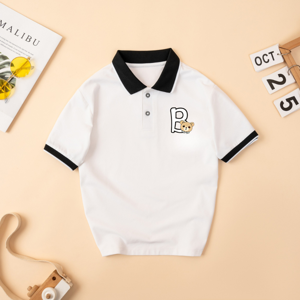 Áo Polo bé trai in hình chữ B - Loza Kids PY3103_thumbnail_1