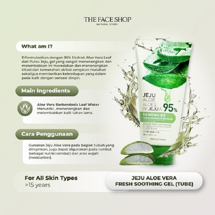 The Face Shop Jeju Aloe Fresh Soothing Gel 300ml_thumbnail_2