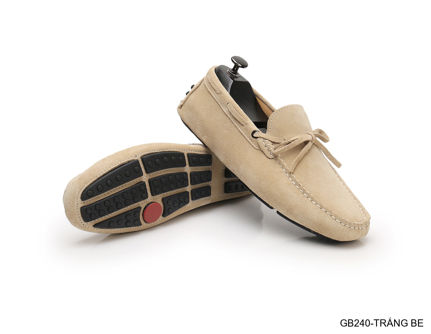 GB240 - Giày lười nam da heo kiểu Anh, đế bệt êm chân, phối nơ bướm thanh lịch_thumbnail_6