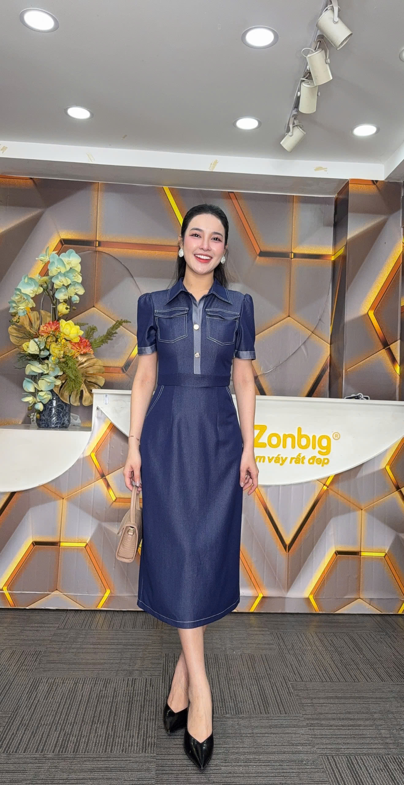 Đầm suông - Y1931 - Thương hiệu Zonbig