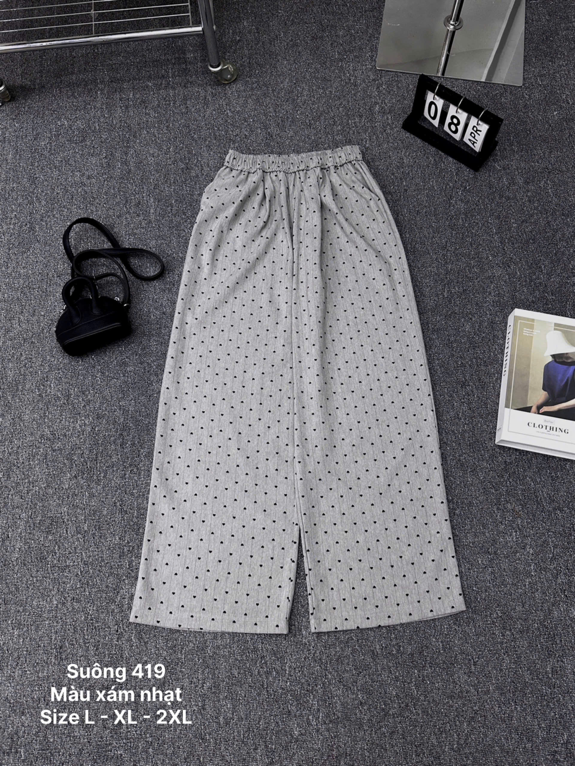 Quần suông sọc xương cá lưng thun bigsize QD419 dành cho nàng béo mập từ 55-90kg_thumbnail_9